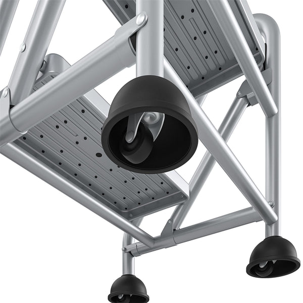 COSCO Commercial 2 Step Rolling Step Ladder - Graphite Grey
